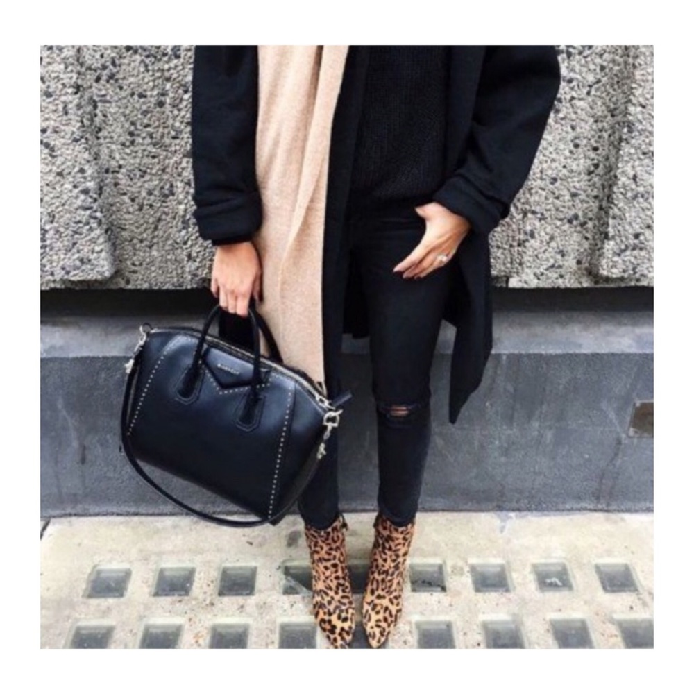 Leopard ankle bootie